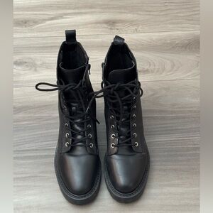 Steve Madden Black Combat Boots
